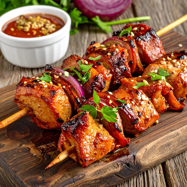 Glazed Pork Kebabs